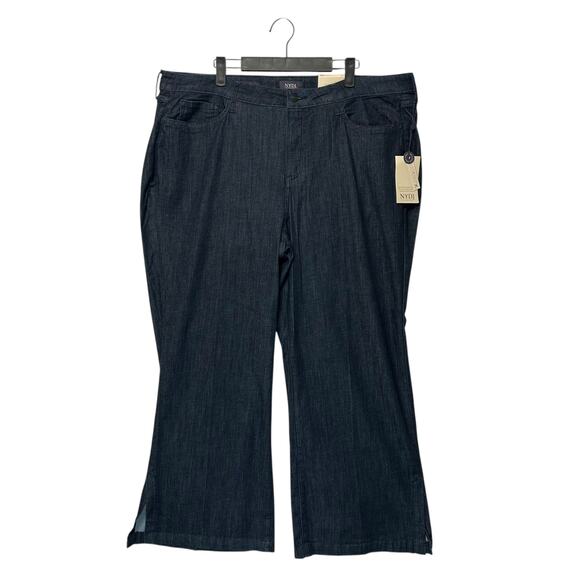 NYDJ Teresa Wide Leg Ankle Jeans NWT Women's Sz 18W Dark Rinse High Rise Chic - Picture 2 of 8